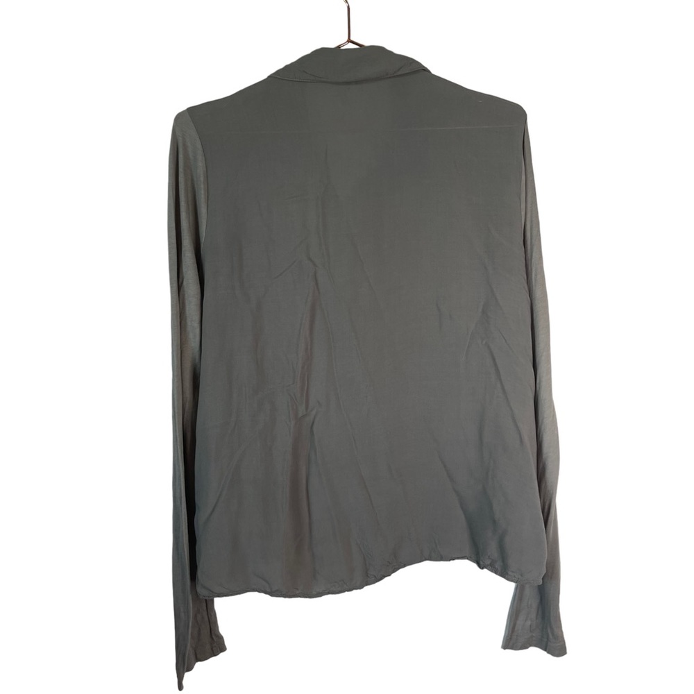 Splendid Long Sleeve Gray Button-Down Collared Bl… - image 5